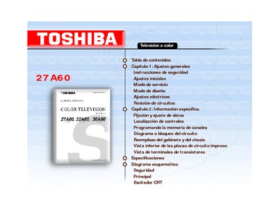Toshiba 27A60 Chasis N0S (TAC0020)
