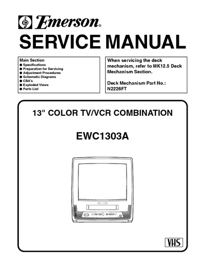 Emerson EWC-1303A TV/VCR
