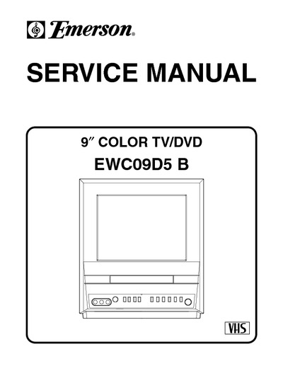 Funai - Emerson EWC09D5B Service Manual TV-DVD