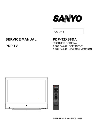 Sanyo Plasma PDP-32XS8DA