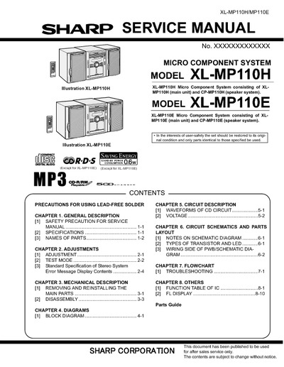 SHARP XL-MP110E