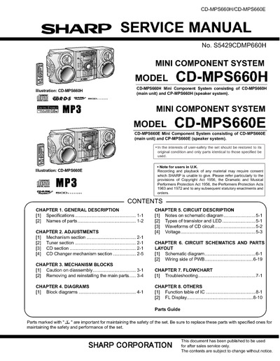 SHARP CD-MPS660H