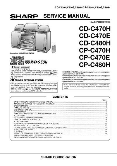 SHARP CD-C470H