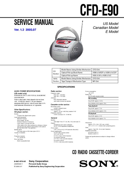 SONY CFD-E90