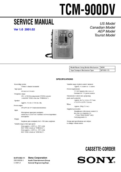 Sony TCM-900DV ver 1.0