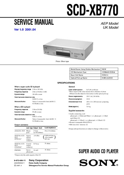 Sony SCD-XB770 super audio cd player