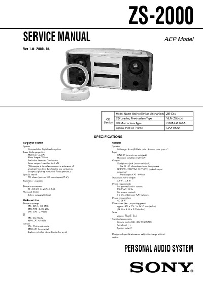 Sony ZS-2000-ver 1.0