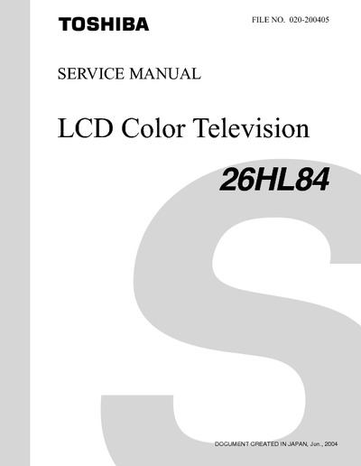 Toshiba LCD 26LH84