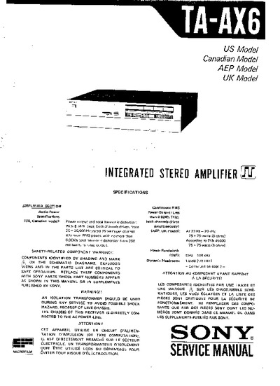 Sony TA-AX6