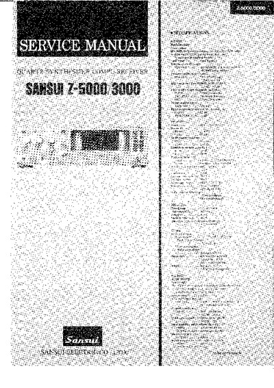 Sansui Z5000, Z3000 Quartz Synthesizer Compu-Receiver