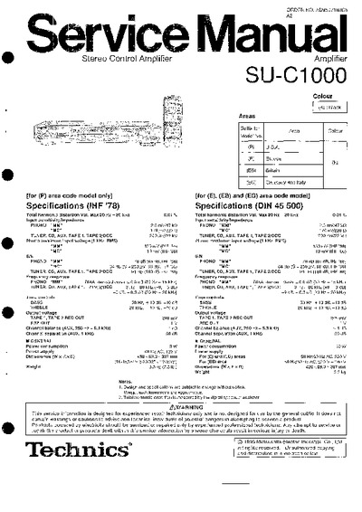 Technics SU-C1000 Service Manual