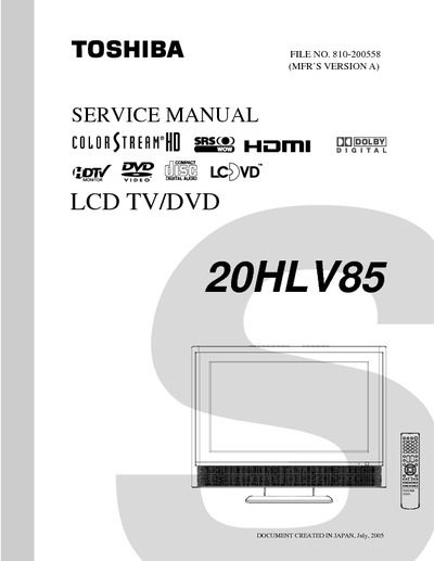 Toshiba 20HLV85
