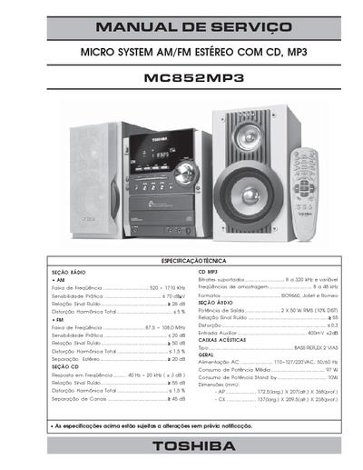 Toshiba MC-852MP3