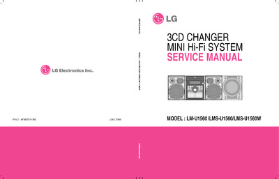 LG AUDIO LM-U1560, LMS-U1560, LMS-U1560W