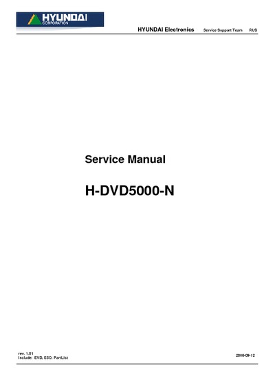 HYUNDAI H-DVD5000-N Service Manual