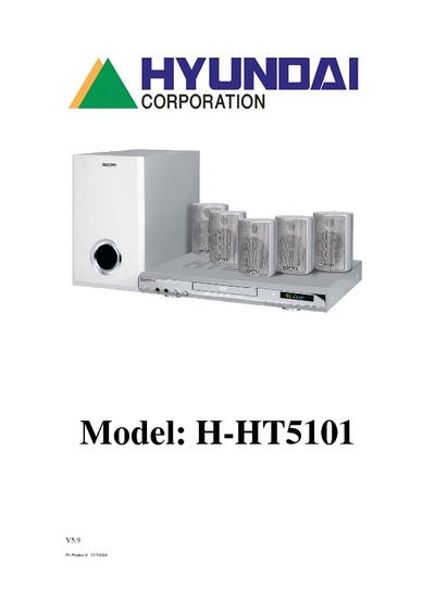 HYUNDAI H-HT5101 DVD Service Manual
