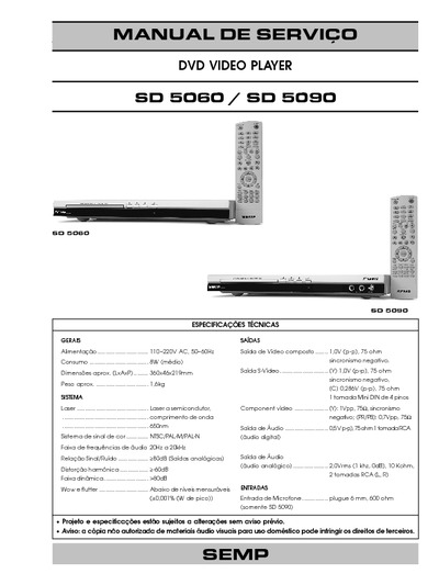 Toshiba SD-5060, SD-5090