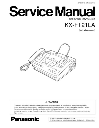 Panasonic Fax KX-FT21LA