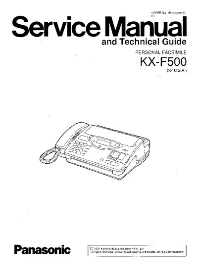 Panasonic Fax KX-F500 Original
