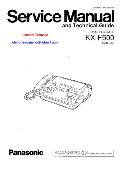 Panasonic Fax KX-F500