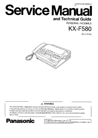 Panasonic Fax KX-F580