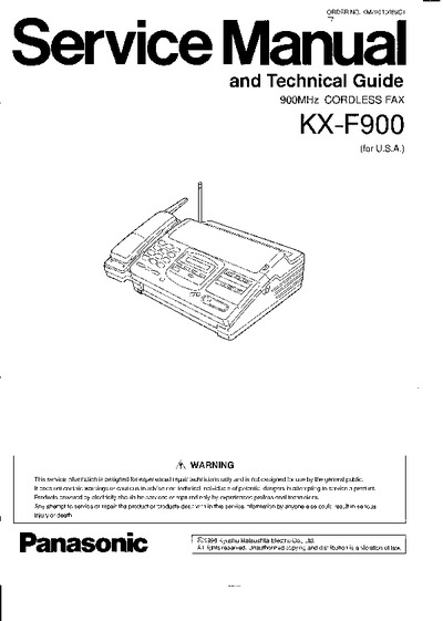 Panasonic Fax KX-F900