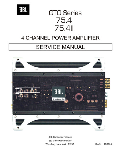 JBL GTO 75.4_75.4II 4 CHANNELCAR POWER AMPLIFIER