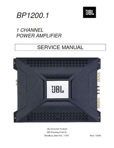 JBL BP1200.1 Car POWER AMPLIFIER 1 CHANNEL
