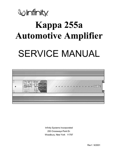 Infinity Kappa 255a Car Amplifier