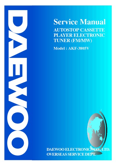 DAEWOO AKF-3805V Car Audio