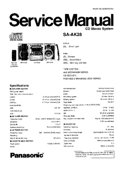 Panasonic CD System SA-AK28