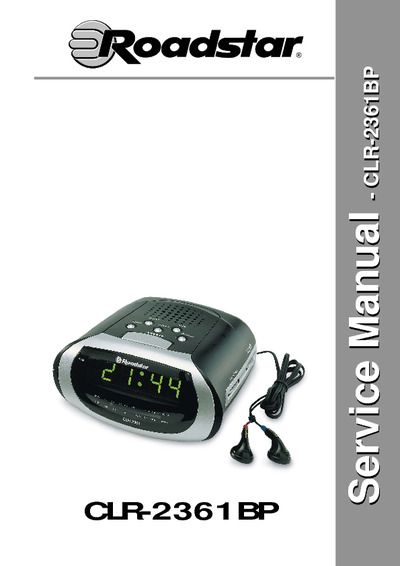 ROADSTAR CLR-2361BP Radio Reloj Sleep