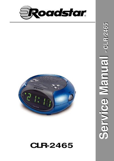 ROADSTAR CLR-2465 Radio Reloj Sleep