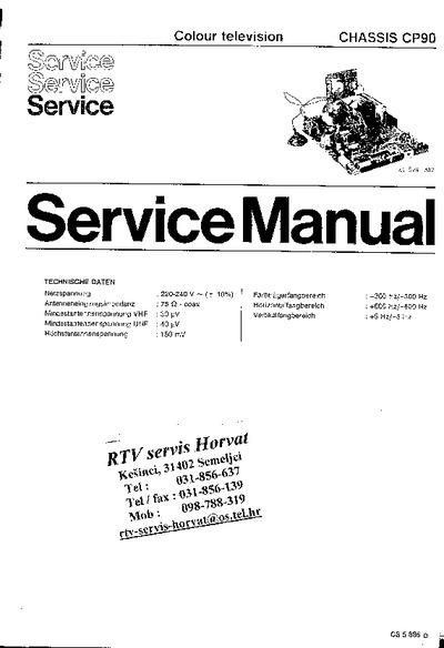 Philips CP 90 COLOR TV Service Manual