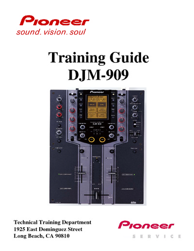 PIONEER  DJM-909 Training Guide