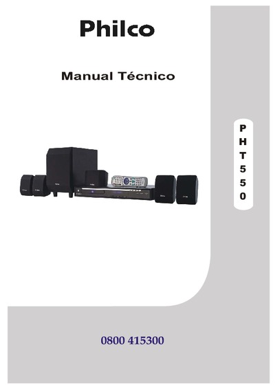 Philco Home Cinema PHT550 - Manual de Serviço