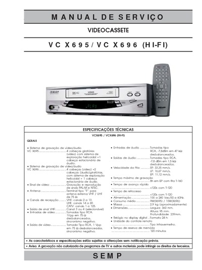 Semp Toshiba VCX695, VCX696