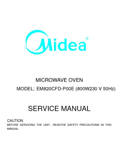 Microwave EM820CFD-P00E (800W230 V 50Hz)