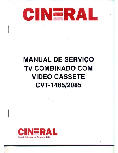 Cineral CTV-1485, CTV-2085 COMBO TV+VCR