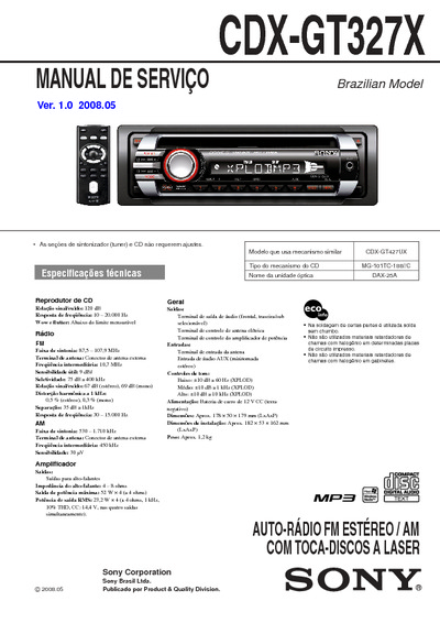 Sony CDX-GT327X (BR)
