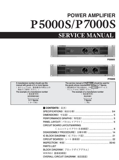 Yamaha P5000, P7000 S