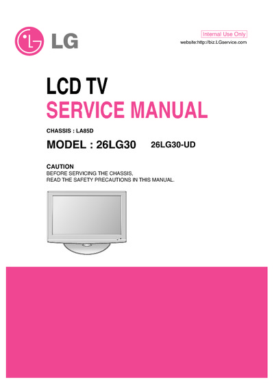 LG 26LG30, Chassis LA85D, LCD