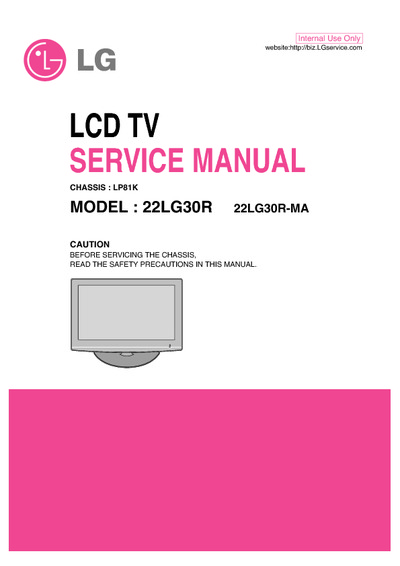 LG 22LG30R, Chassis LP81K LCD