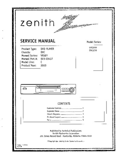 Zenith DVC2250 DVD