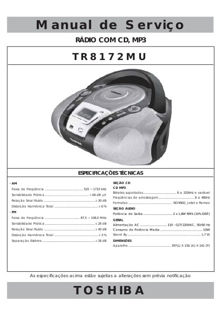 Toshiba TR 8172 MU Ver.1