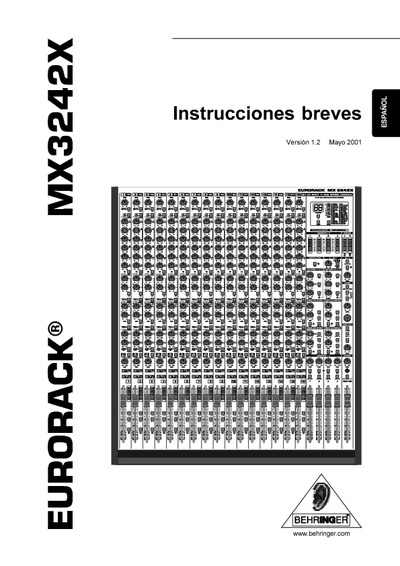 Behringer MX3242X Rev A -  User Manual Spanish