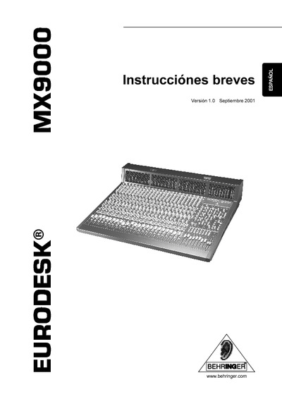 Behringer MX9000 Rev A - User Manual Spanish