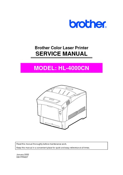 Brother HL-4000cn Service Manual