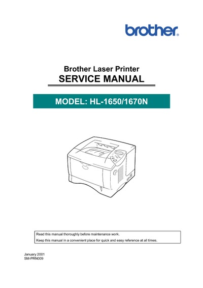 Brother HL-1650, 1670n Service Manual