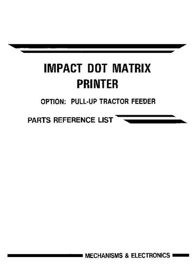 Brother m4318 Parts Manual